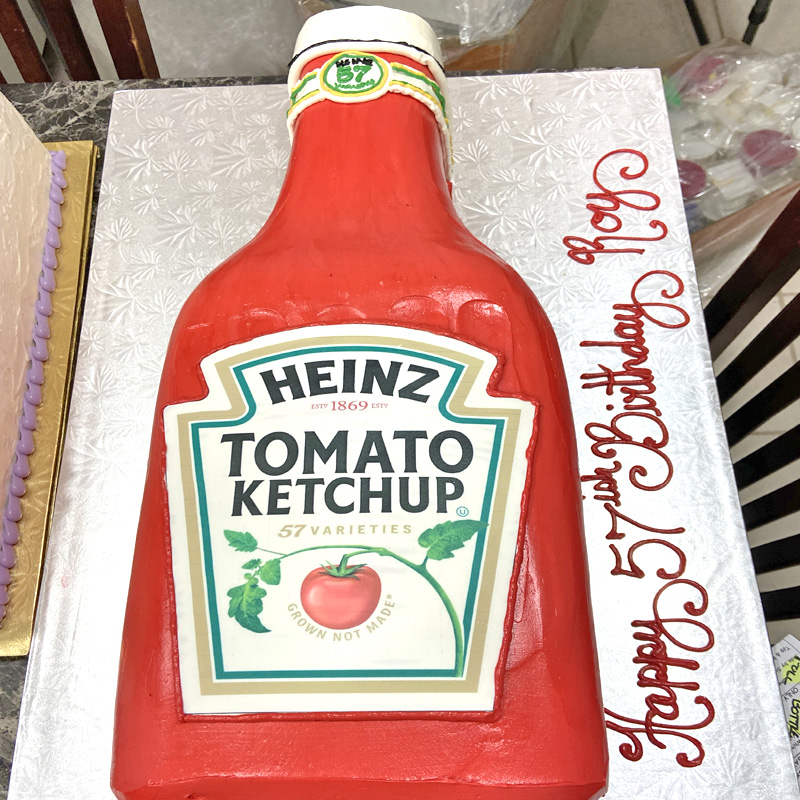 3D Heinz Ketchup Bottle Cake