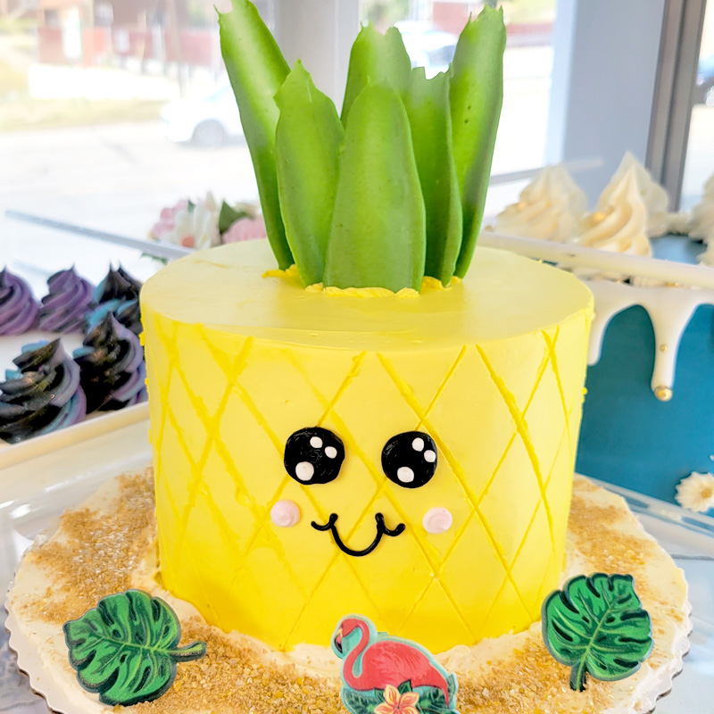 Cute Pineapple Cake With Face