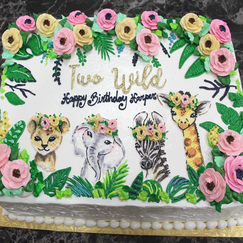 Safari Themed Baby Shower Cake