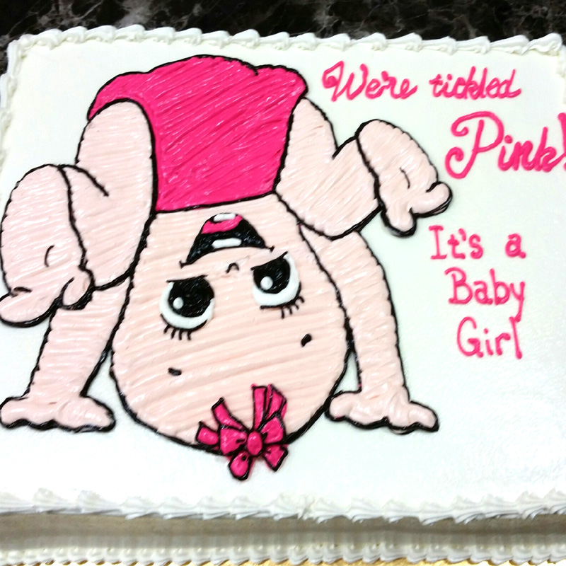 Tickled Pink It's a Girl Cake