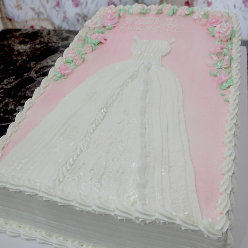 Custom Wedding Dress Cake 2