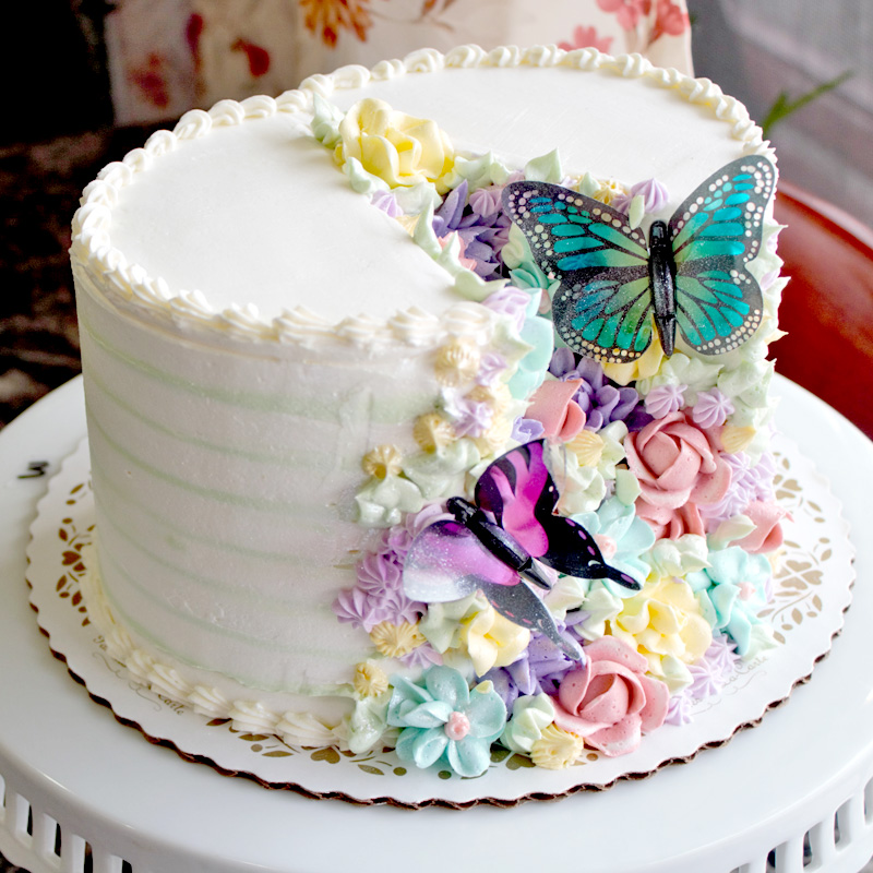 Butterflies & Blook Cake