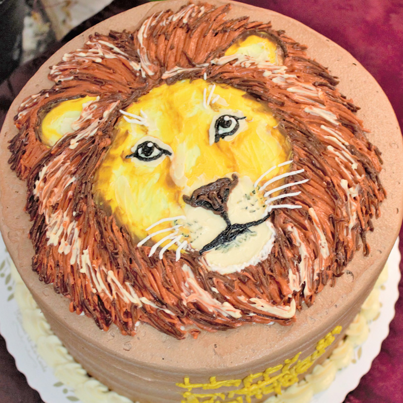 Realistic Lion Face Cake