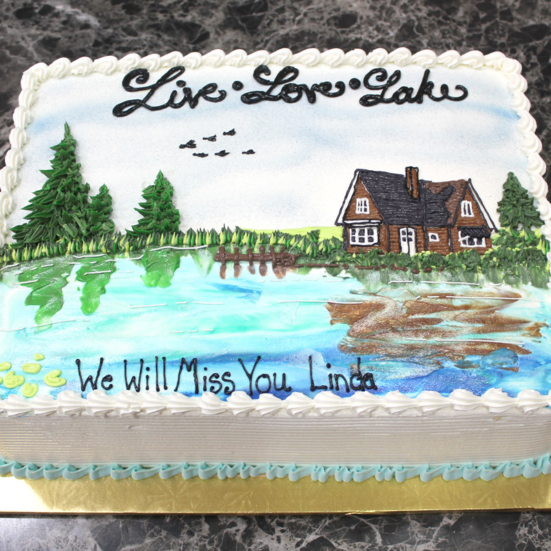 Live Love Lake Cake