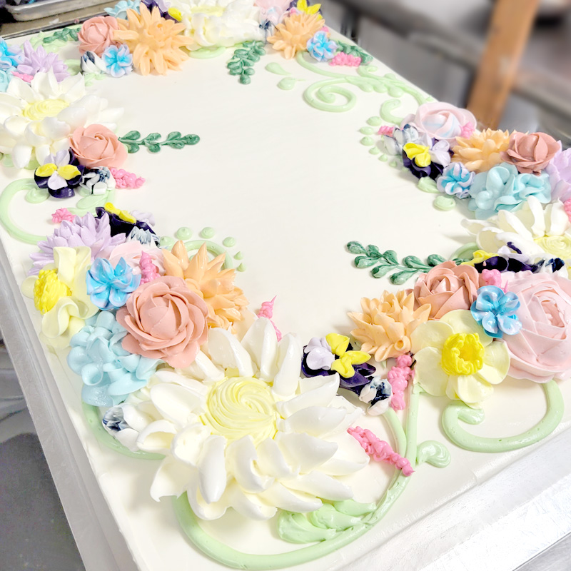 Lush Floral Garden Cake