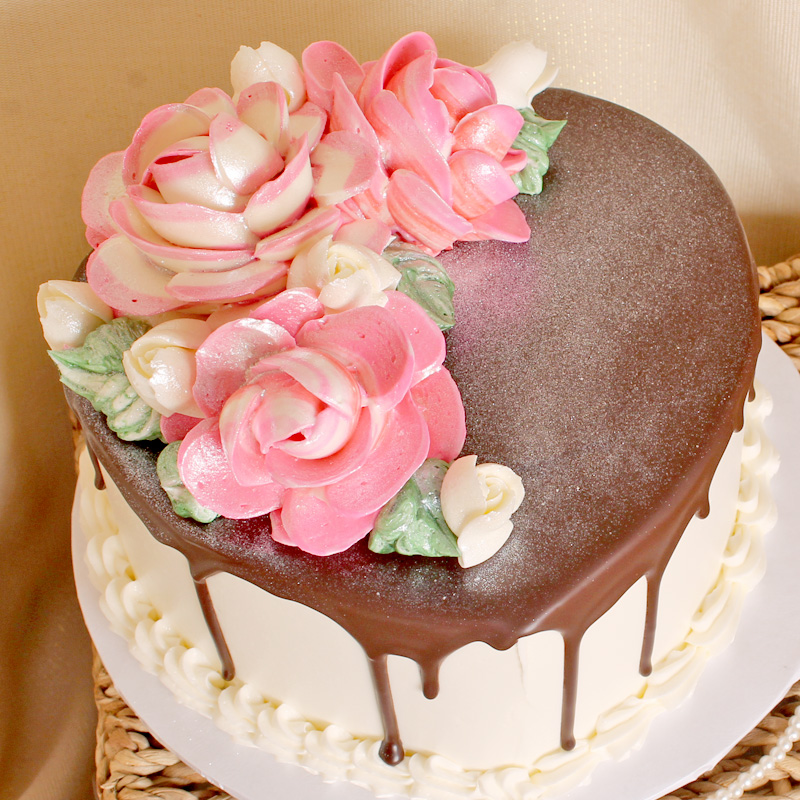 Heavenly Chocolate Strawberry and Mousse Filled Heart Shaped Cake