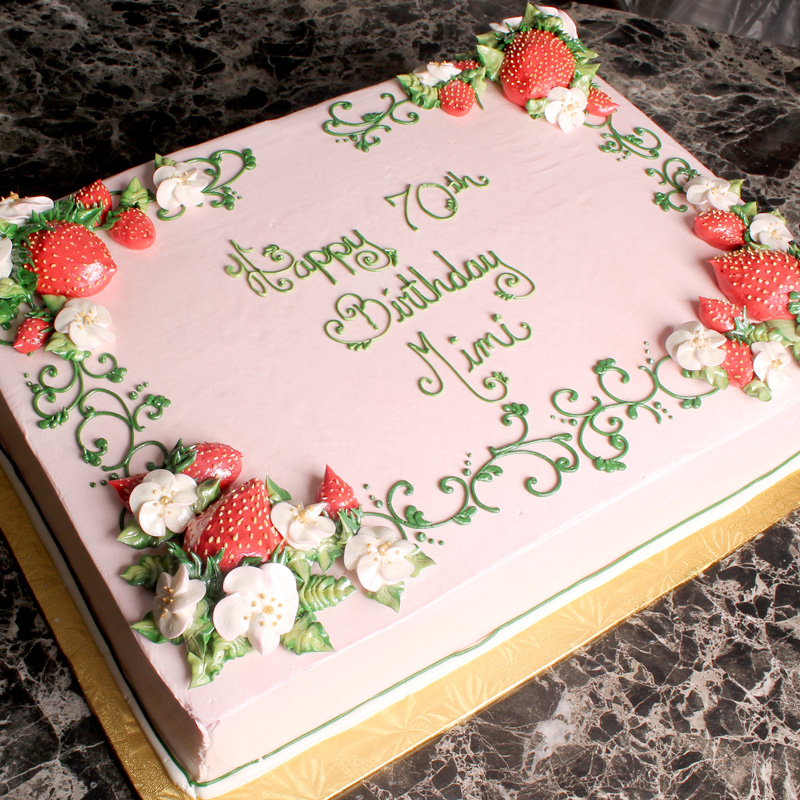 Buttercream Strawberry Celebration Cake