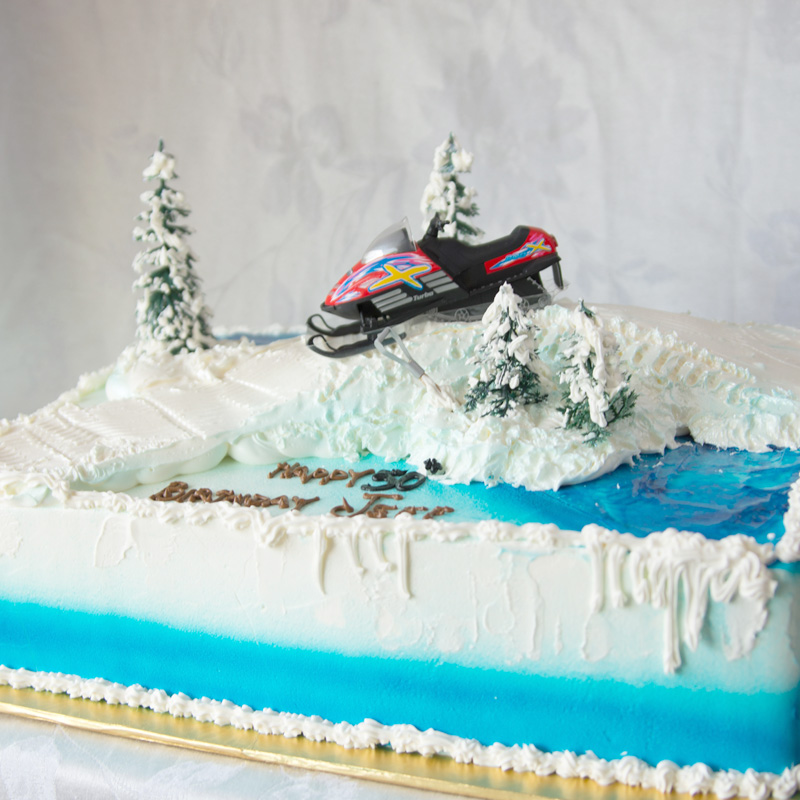 Snowmobile Cake