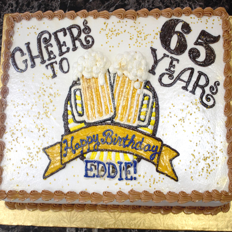 Cheers to Years with Beers Cake
