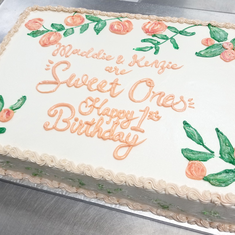 Peach Themed Cake