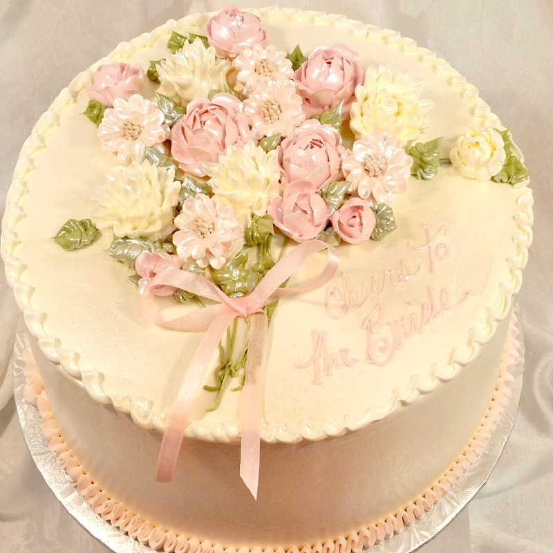 Bridal Shower Bouquet Cake