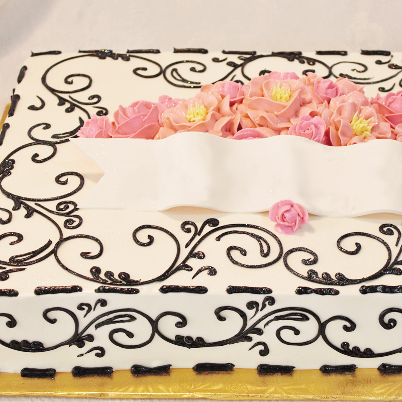 Elegant Scrollwork Cake