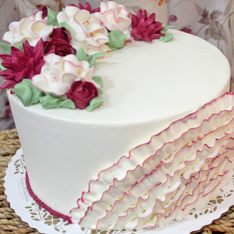 Elegant Side Ruffle Cake