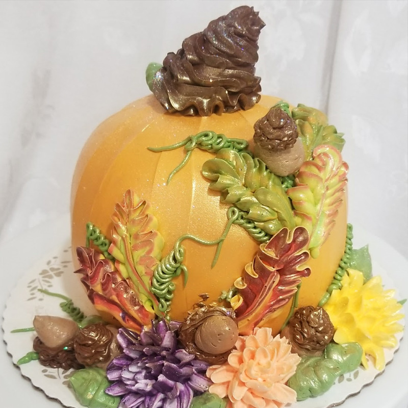 3D Pumpkin Shaped Cake