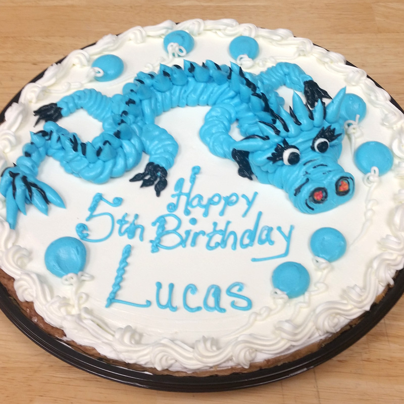 Blue Dragon Cookie Cake