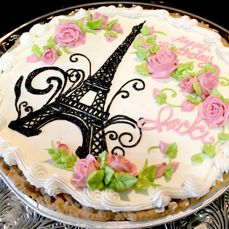 Paris Themed Cookie Cake