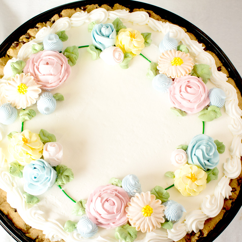 Floral Wreath Design Cookie Cake