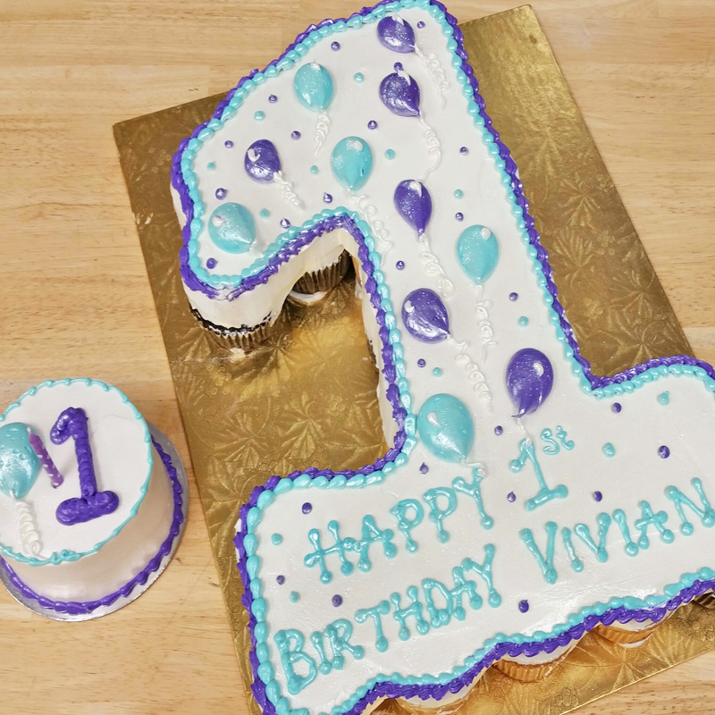 1st Birthday Cupcake Cake