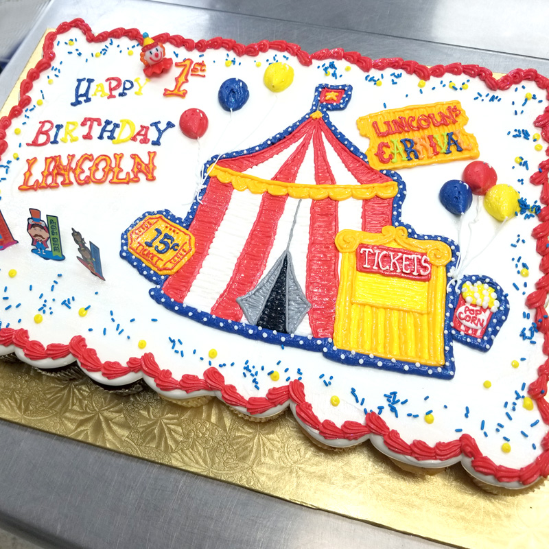 Circus Themed Cupcake Cake