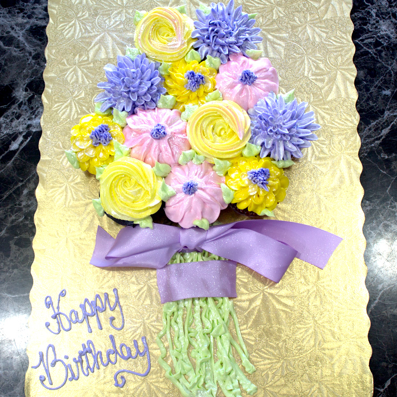 Springtime Bouquet Cupcake Cake