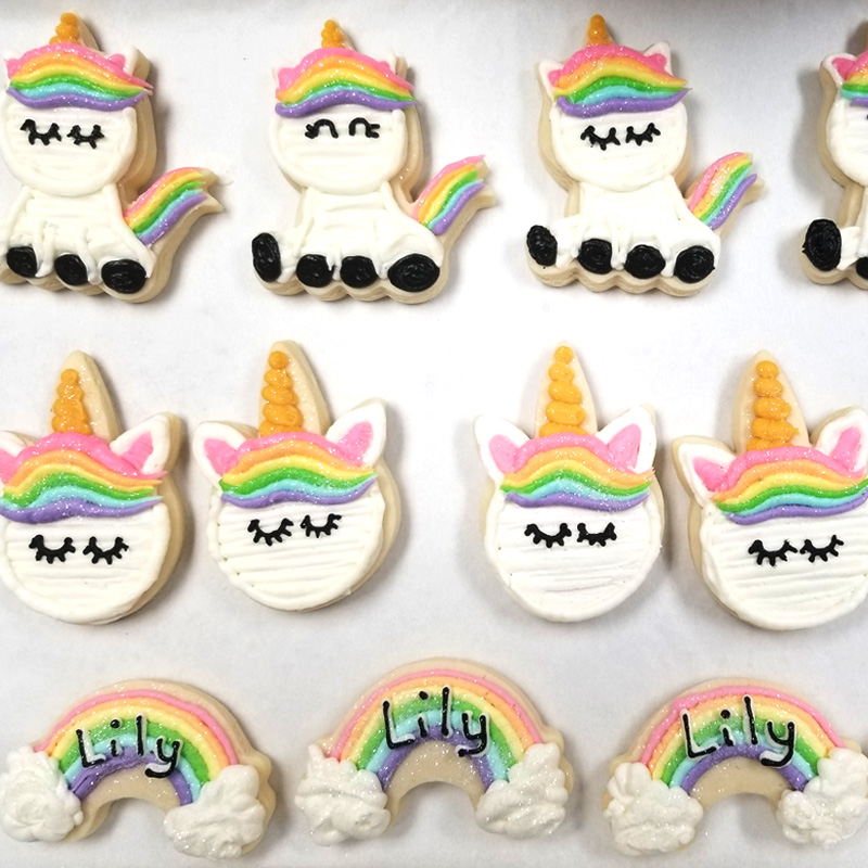 Rainbows and Unicorn Cookies