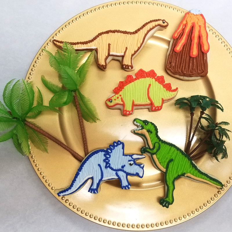 Realistic Dinosaur Cookies