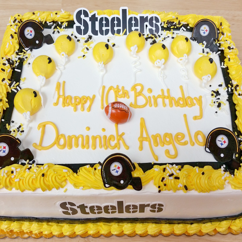 Steelers Steel Curtain & Balloons Framed Cake